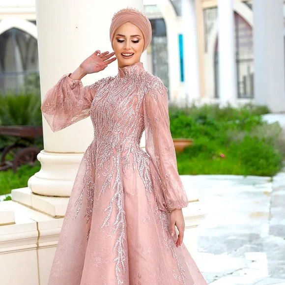chinese dress ladies Elegant Lace Scoop Bridesmaid Dresses Dusty Rose Chiffon Sleeveless We –  misshow.com